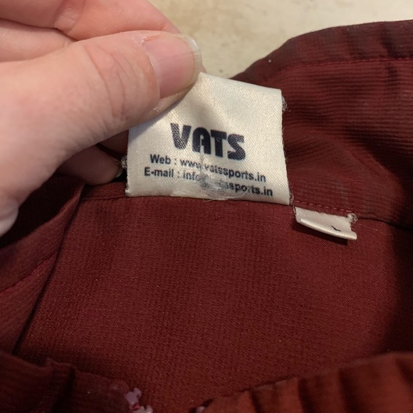 💜 Vintage VATS Sherwood Soccer Team Jacket Windbreaker Maroon/Burgundy Size L - Picture 6 of 10